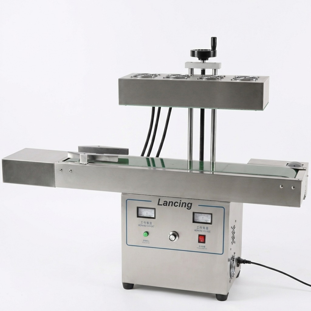 Lancing inline induction sealer conveyor and control panel